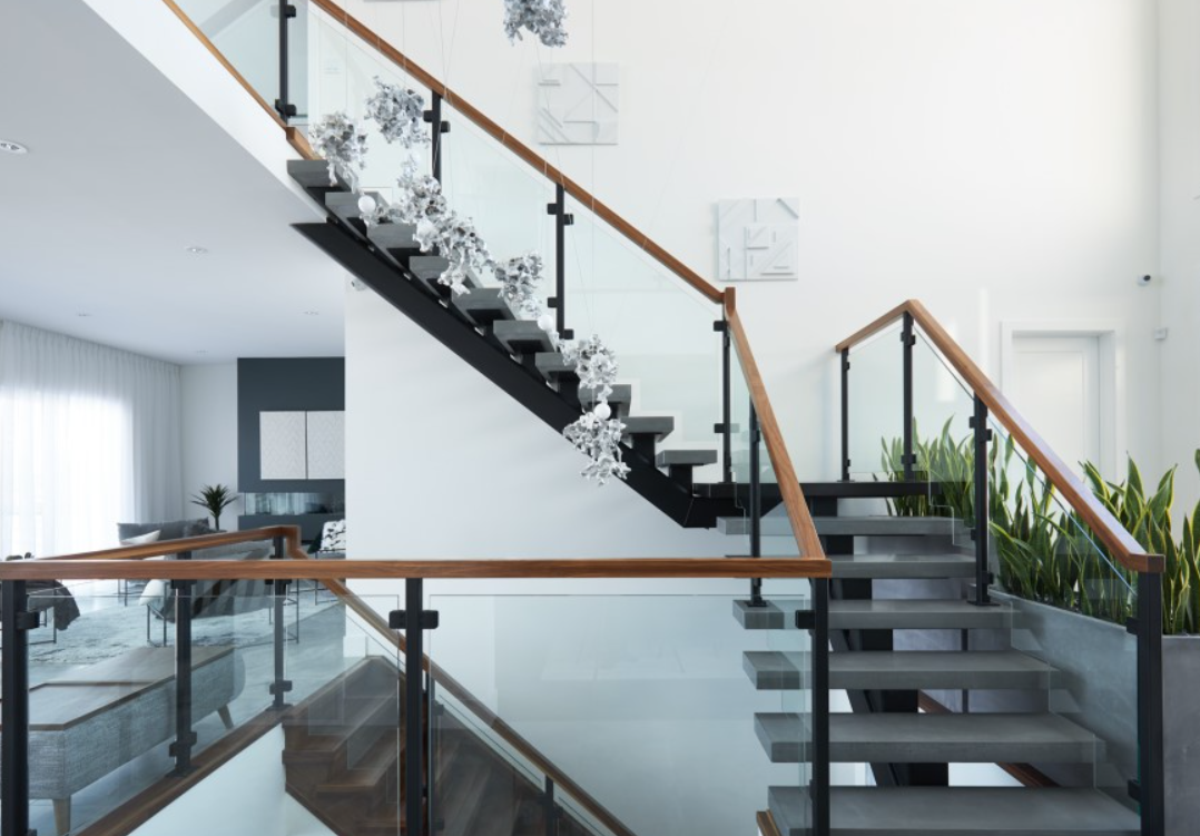 glass stair railing